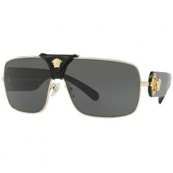 Versace Squared Baroque Sunglasses Black