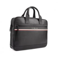 Tommy Hilfiger Stripe Computer Satchel Black