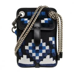 Etro Phone Pouch With Strap Black